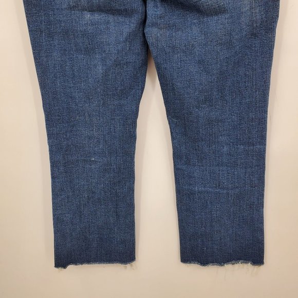 Blank NYC The Bowery Cropped Boot Cut Women's Raw Hem Jeans Size 30 - Picture 11 of 11